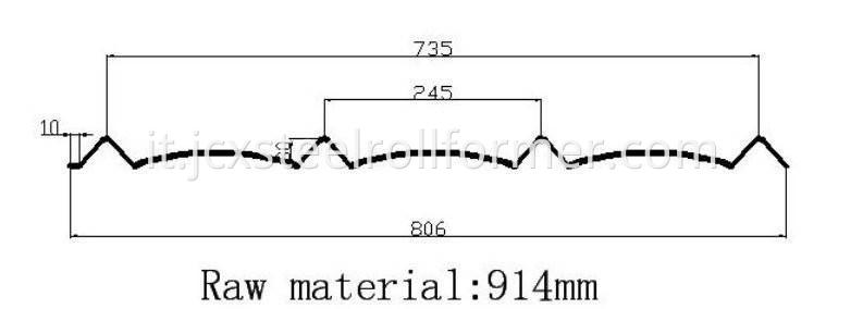 735 glazed tile profile